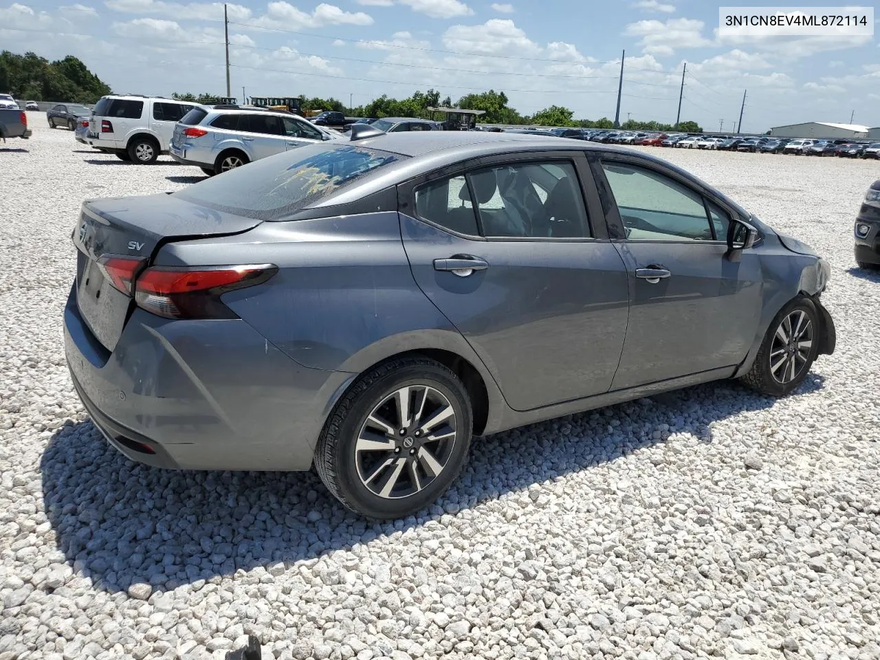 2021 Nissan Versa Sv VIN: 3N1CN8EV4ML872114 Lot: 61498074