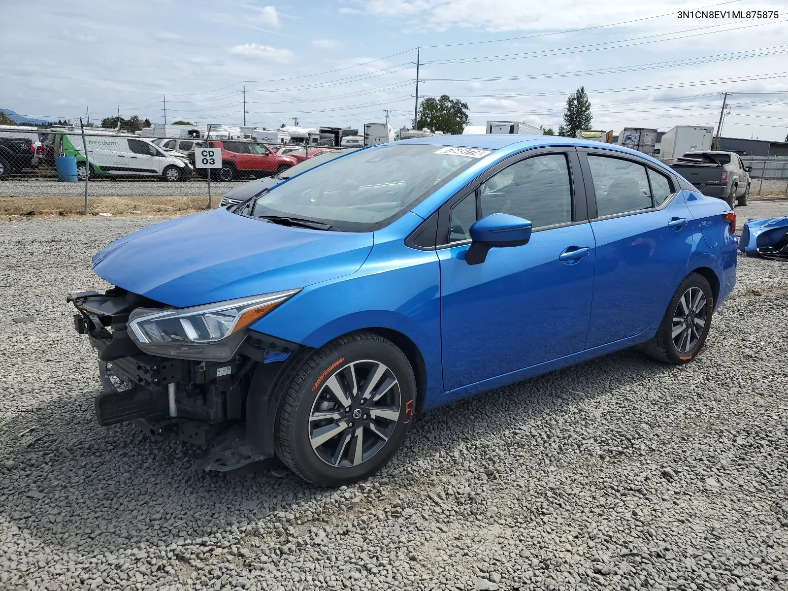 2021 Nissan Versa Sv VIN: 3N1CN8EV1ML875875 Lot: 67649774