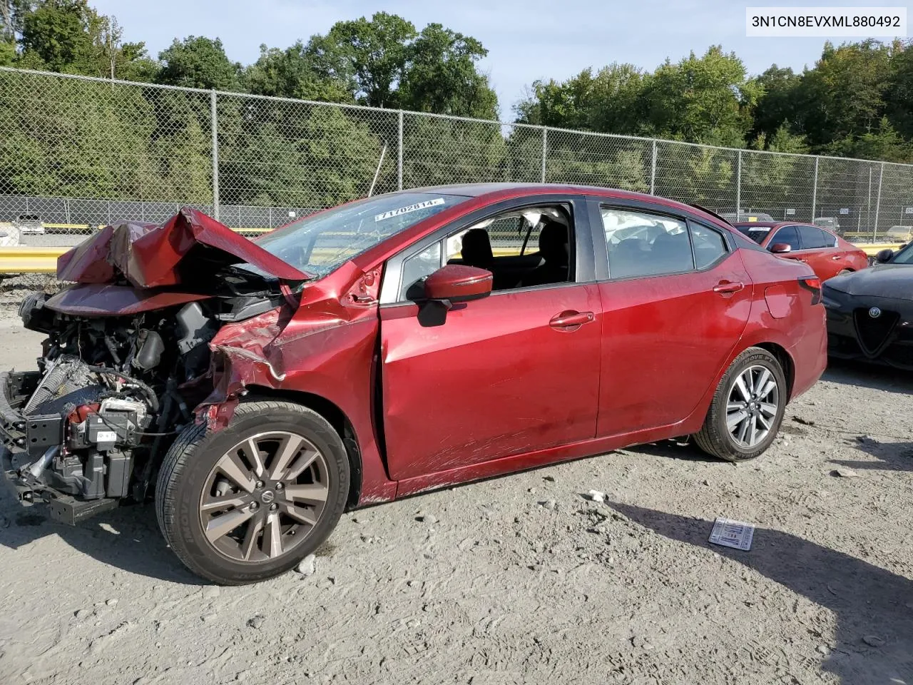 3N1CN8EVXML880492 2021 Nissan Versa Sv