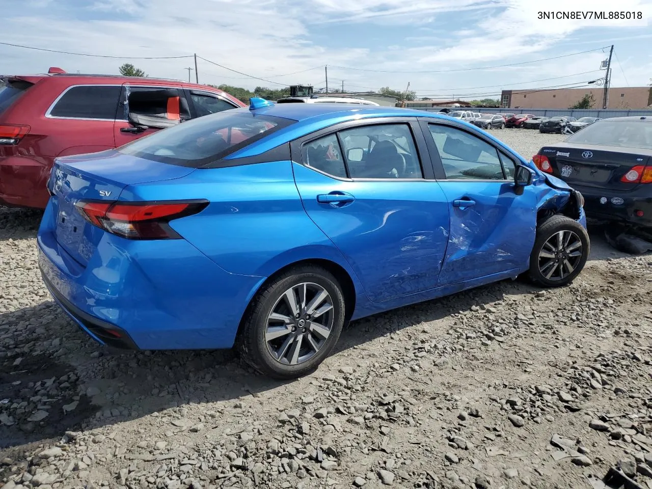 2021 Nissan Versa Sv VIN: 3N1CN8EV7ML885018 Lot: 71999034