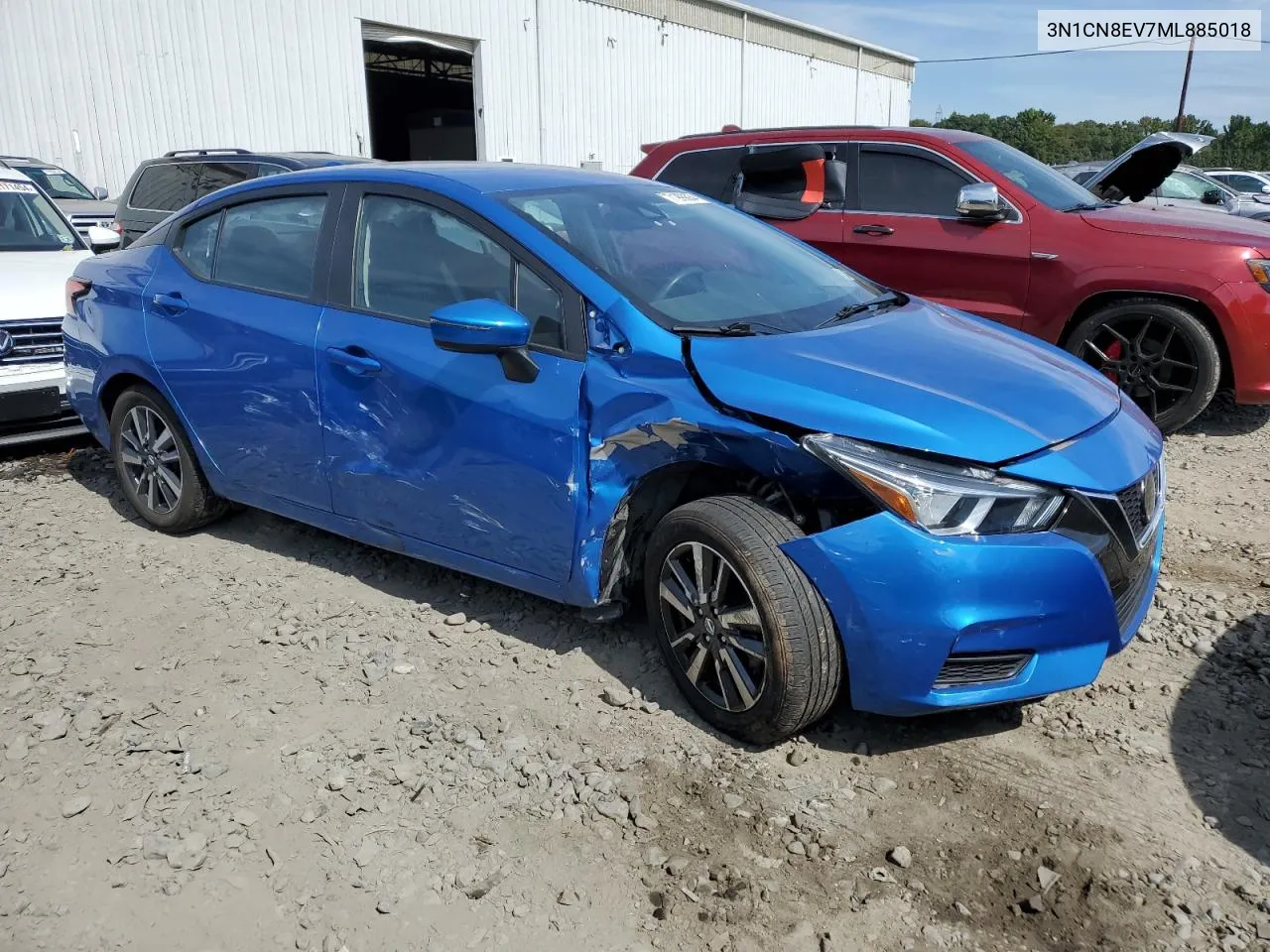 2021 Nissan Versa Sv VIN: 3N1CN8EV7ML885018 Lot: 71999034