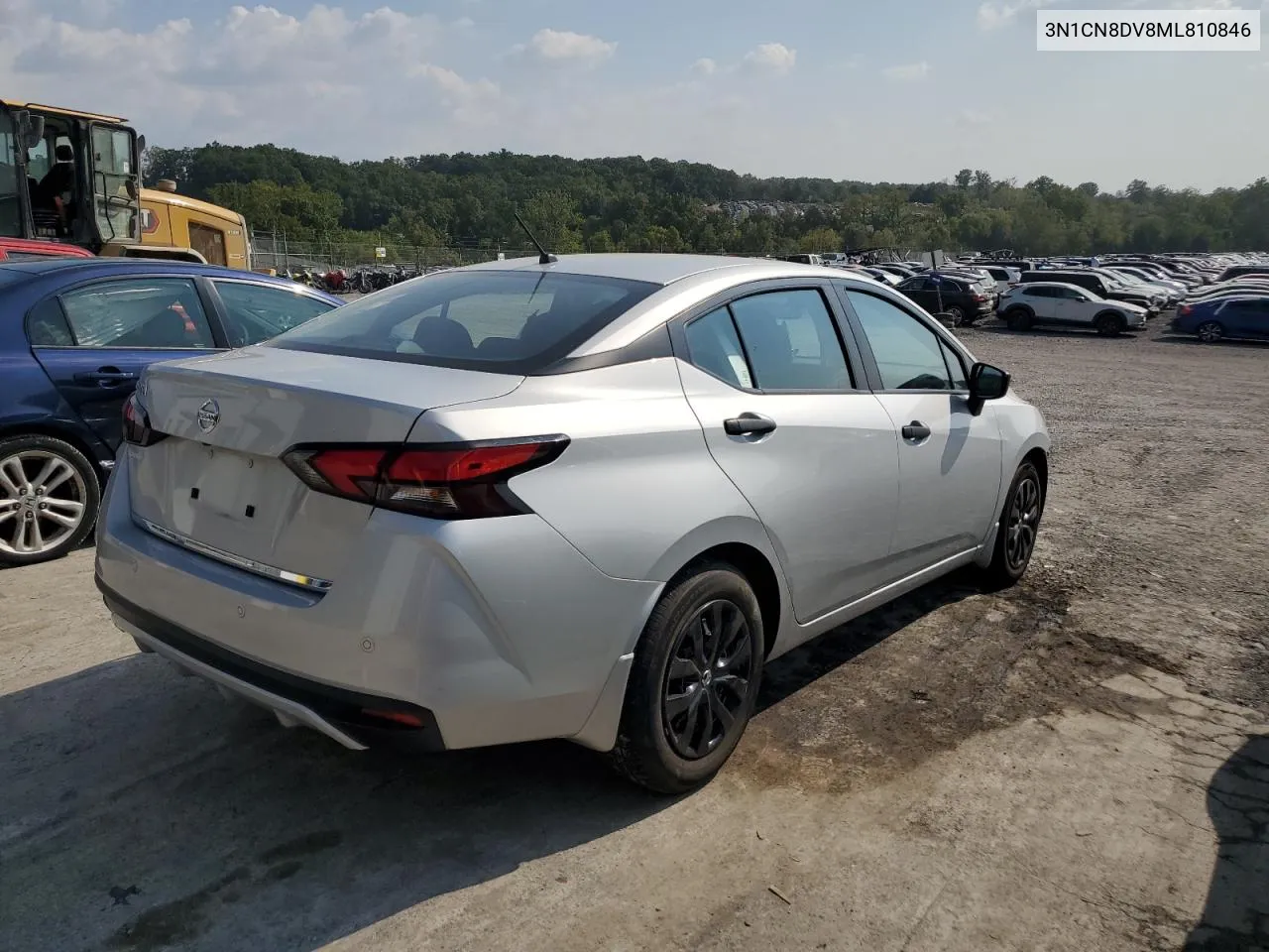 2021 Nissan Versa S VIN: 3N1CN8DV8ML810846 Lot: 72627774