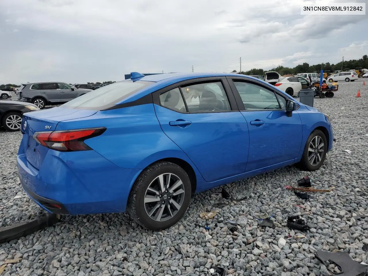 3N1CN8EV8ML912842 2021 Nissan Versa Sv