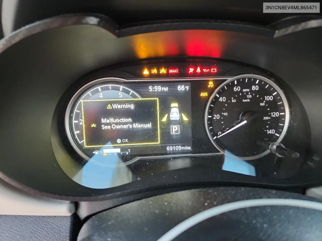 3N1CN8EV4ML865471 2021 Nissan Versa Sv