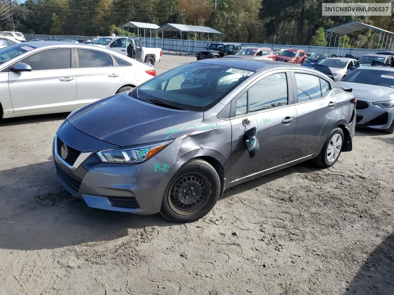 3N1CN8DV8ML806537 2021 Nissan Versa S