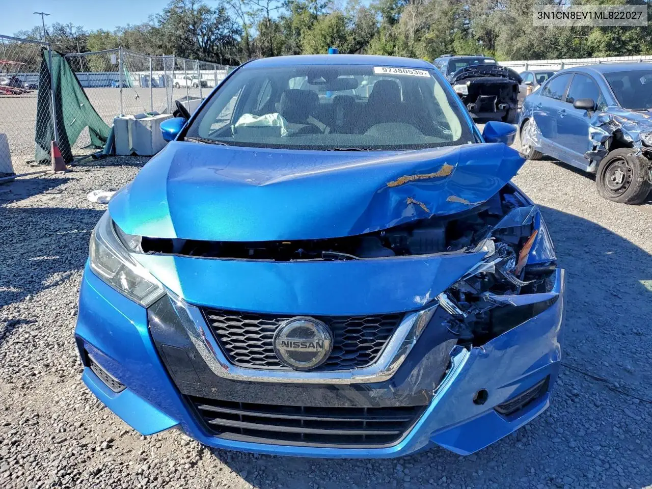 3N1CN8EV1ML822027 2021 Nissan Versa Sv