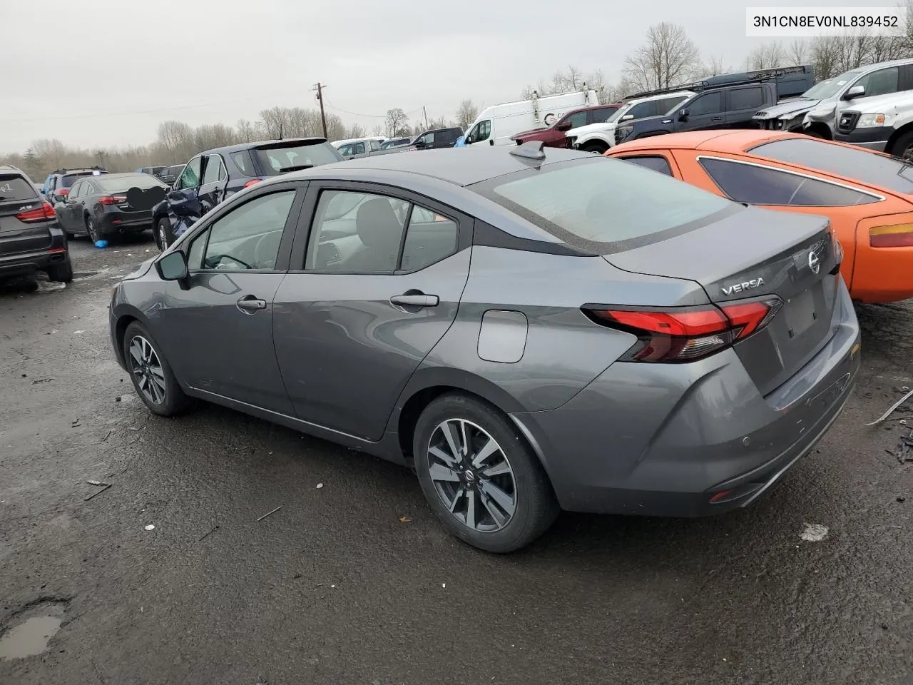 2022 Nissan Versa Sv VIN: 3N1CN8EV0NL839452 Lot: 85692884