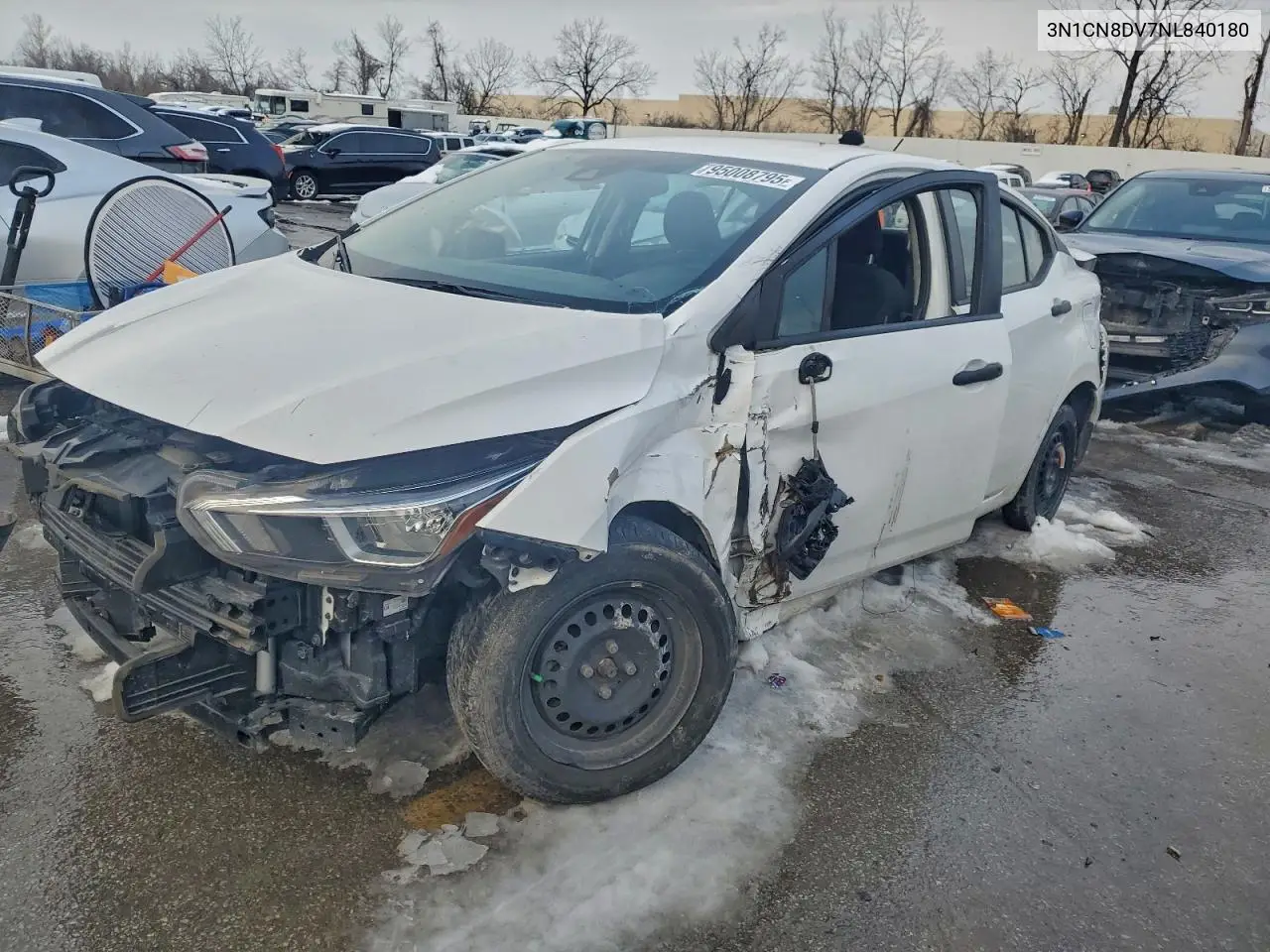 3N1CN8DV7NL840180 2022 Nissan Versa S