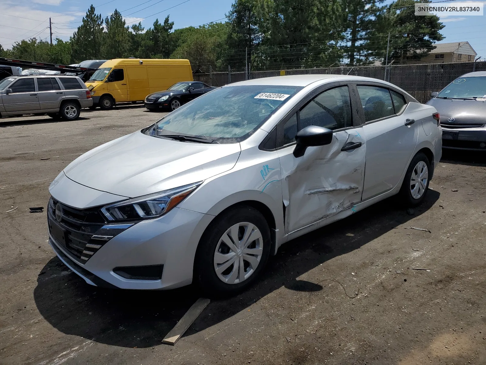 2024 Nissan Versa S VIN: 3N1CN8DV2RL837340 Lot: 61462204