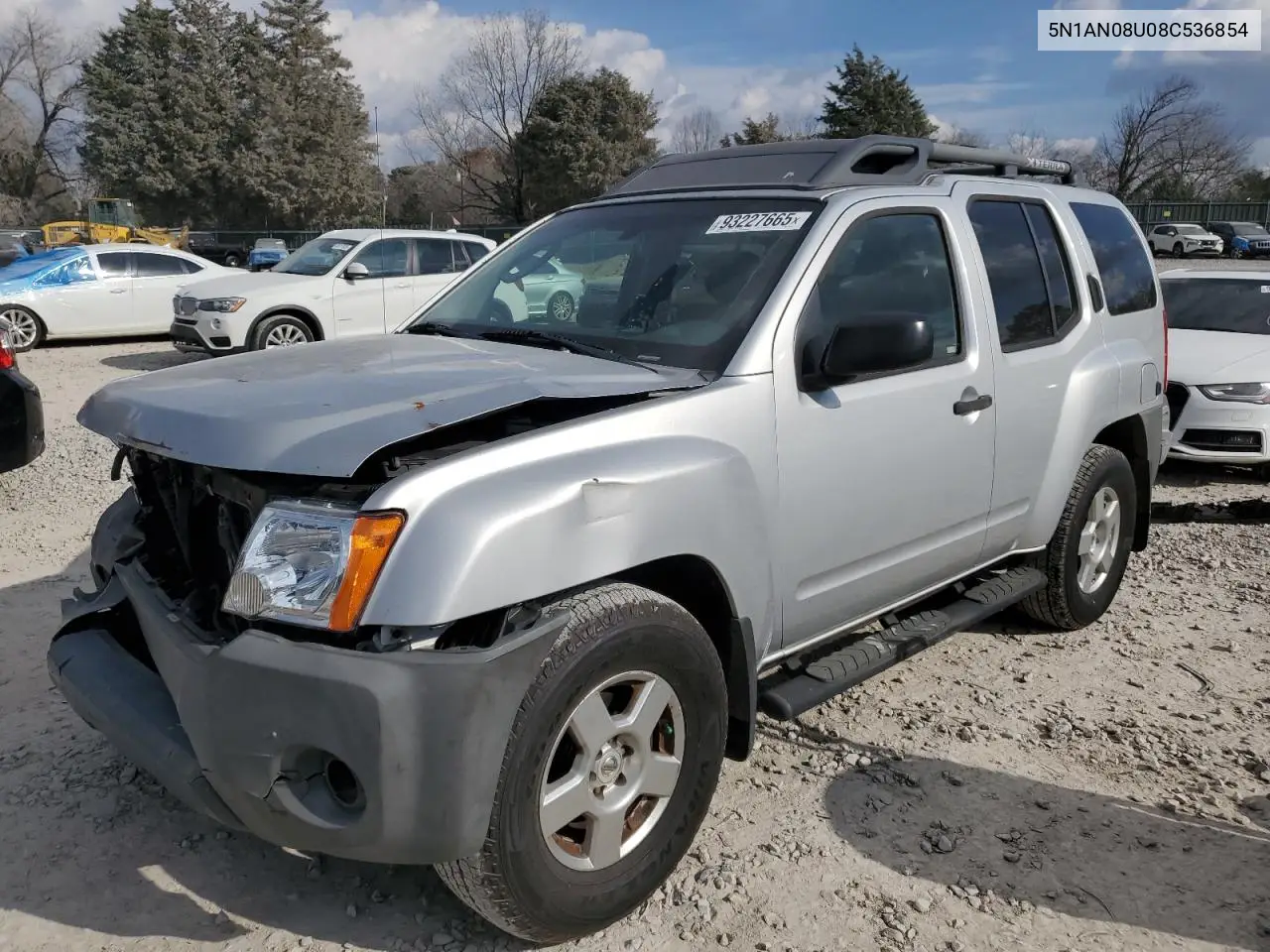 5N1AN08U08C536854 2008 Nissan Xterra Off Road