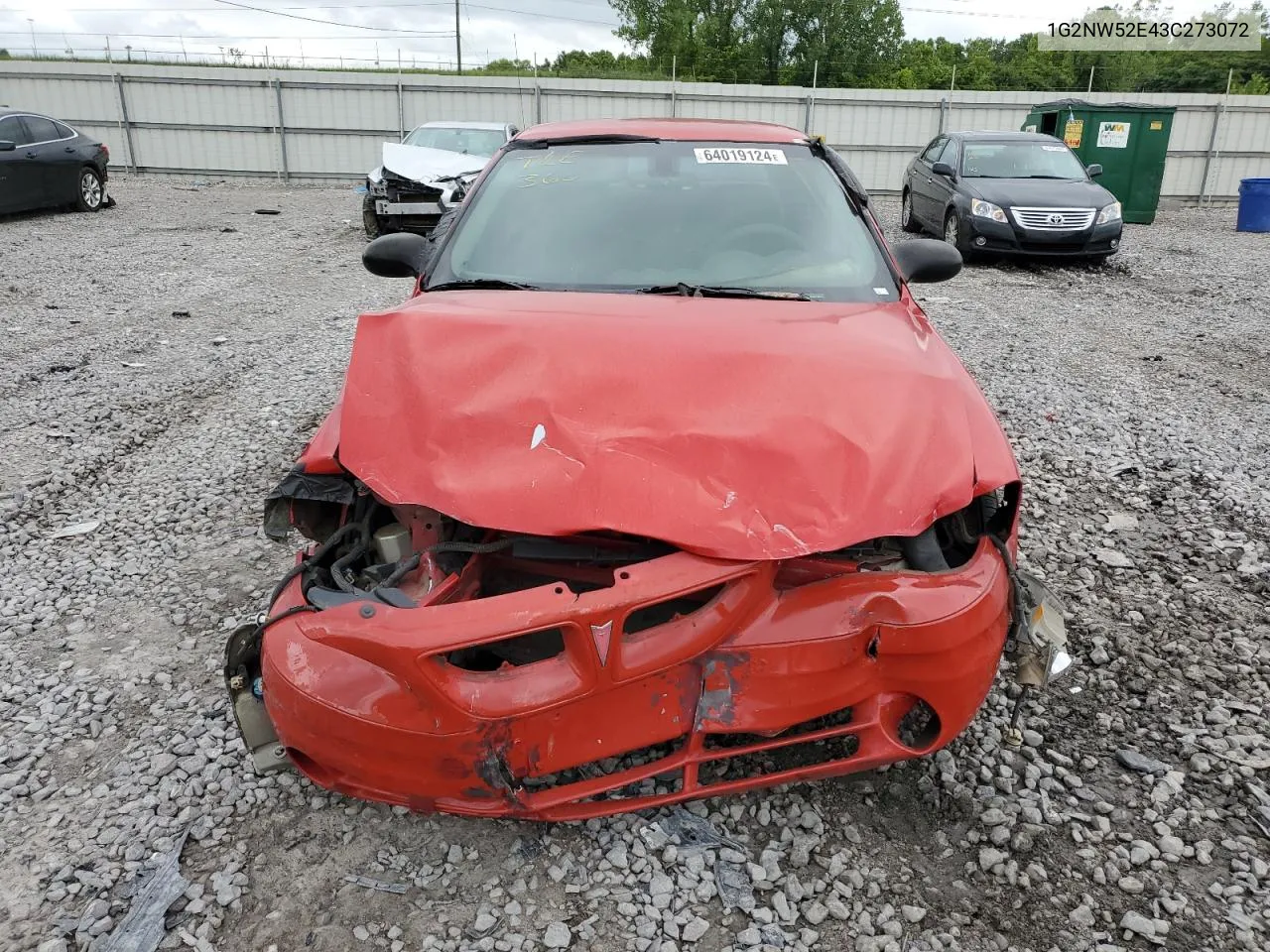 2003 Pontiac Grand Am Gt VIN: 1G2NW52E43C273072 Lot: 64019124