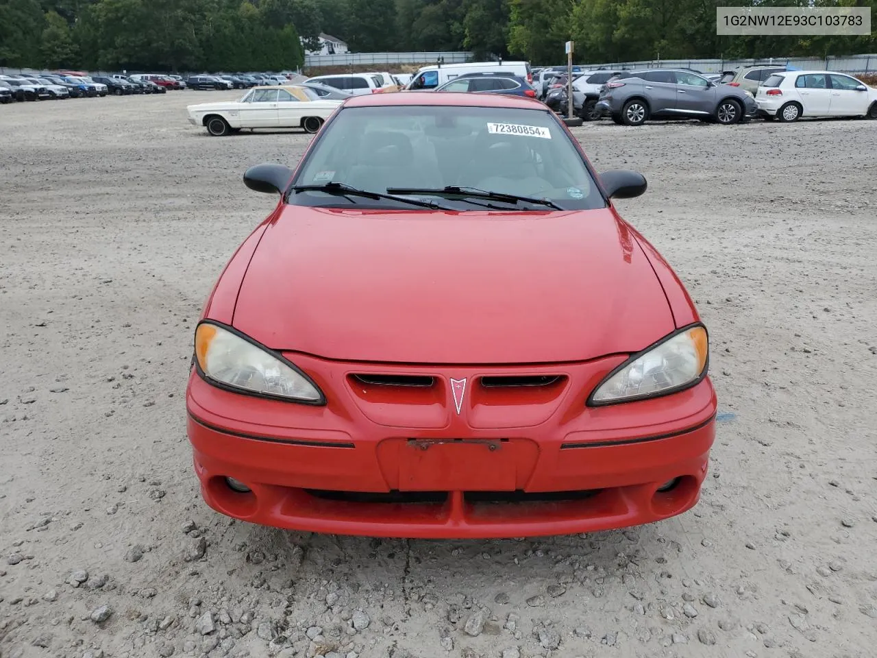 2003 Pontiac Grand Am Gt VIN: 1G2NW12E93C103783 Lot: 72380854