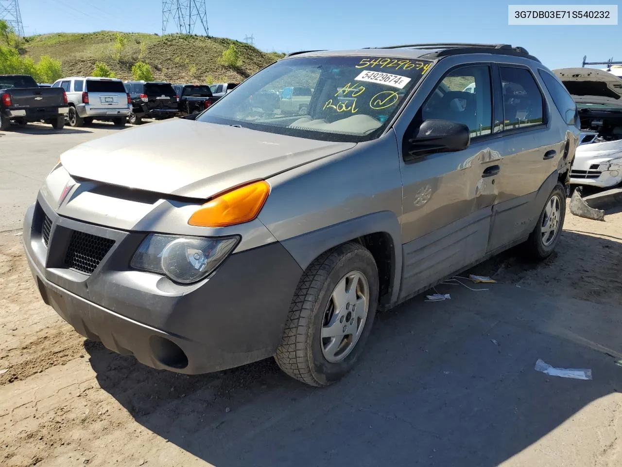 3G7DB03E71S540232 2001 Pontiac Aztek