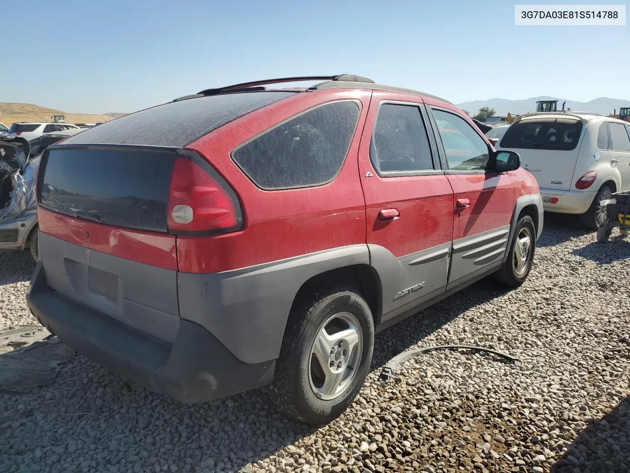 2001 Pontiac Aztek VIN: 3G7DA03E81S514788 Lot: 67165054