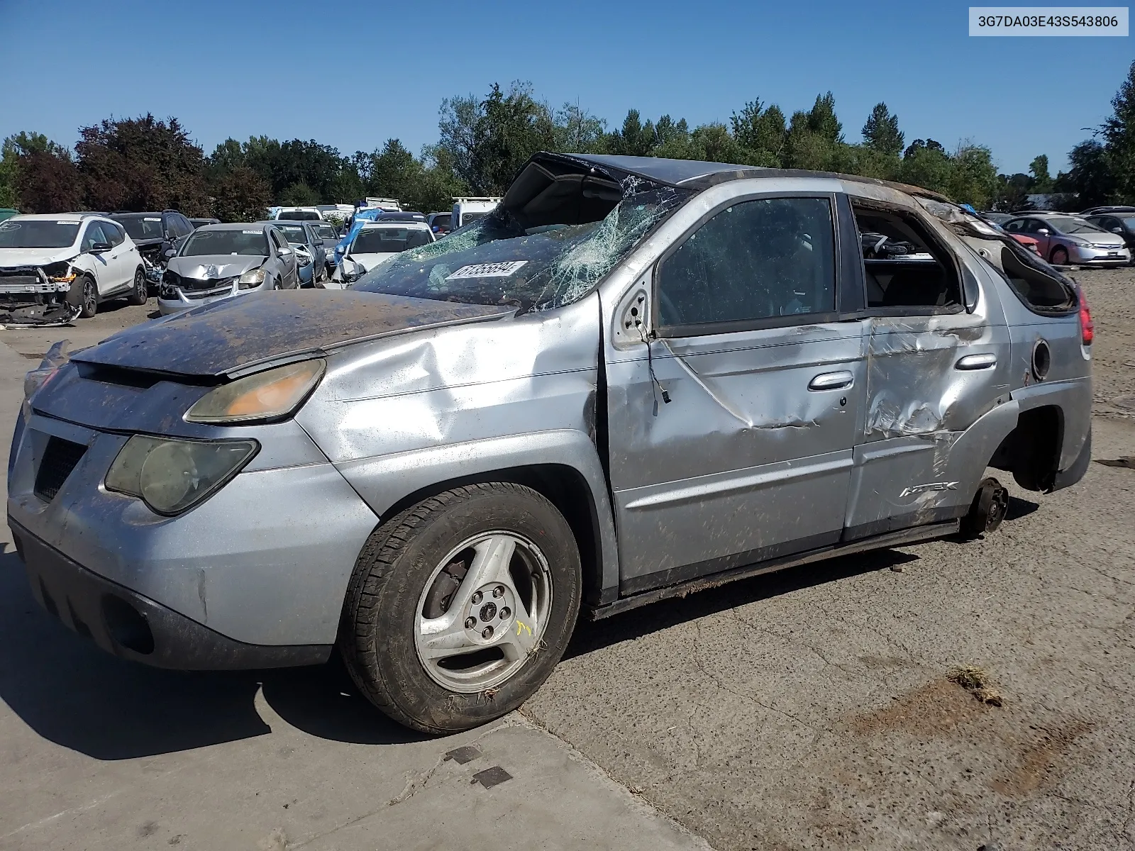 2003 Pontiac Aztek VIN: 3G7DA03E43S543806 Lot: 61355694