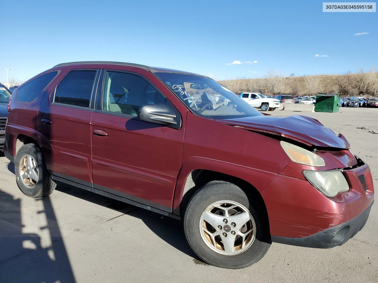 2004 Pontiac Aztek VIN: 3G7DA03E04S595158 Lot: 45293434