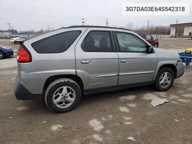 2004 Pontiac Aztek VIN: 3G7DA03E64S542318 Lot: 55836354