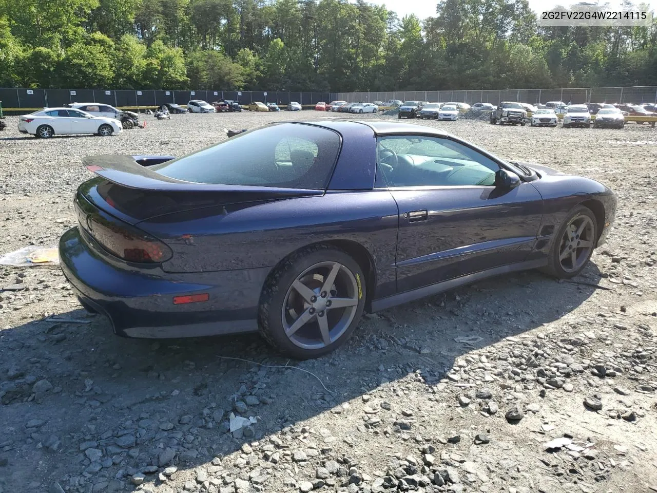 1998 Pontiac Firebird Formula VIN: 2G2FV22G4W2214115 Lot: 55565664