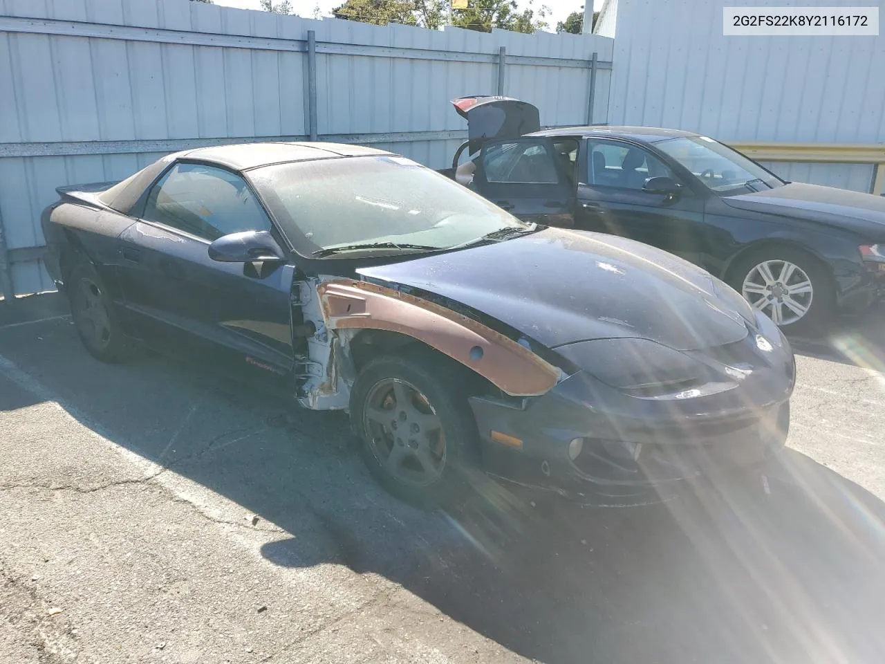 2000 Pontiac Firebird VIN: 2G2FS22K8Y2116172 Lot: 68748904