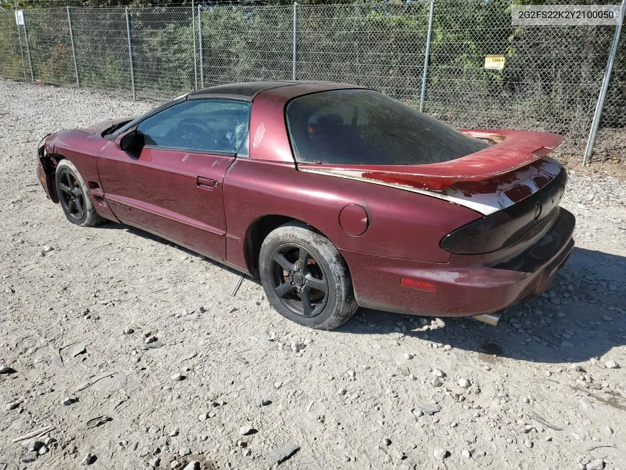 2000 Pontiac Firebird VIN: 2G2FS22K2Y2100050 Lot: 71987804