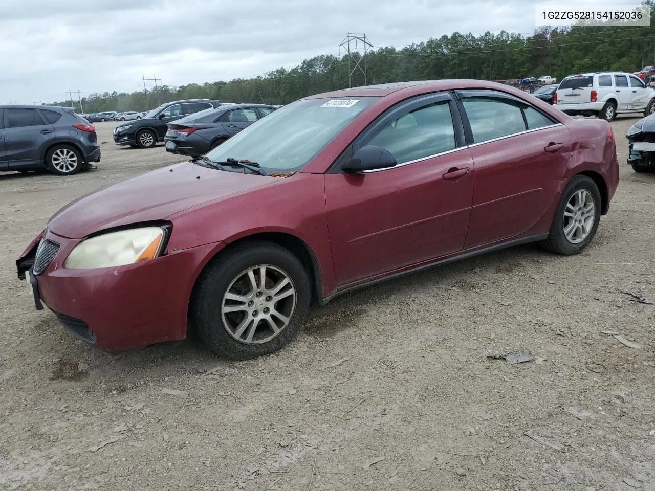 1G2ZG528154152036 2005 Pontiac G6