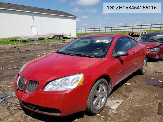 2006 Pontiac G6 Gt VIN: 1G2ZH158464156116 Lot: 49139244