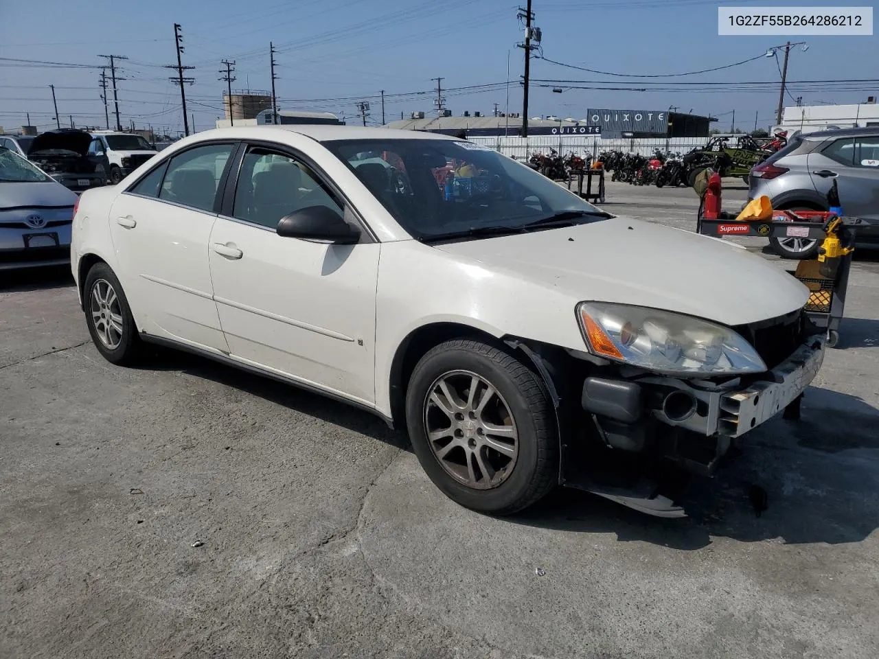 1G2ZF55B264286212 2006 Pontiac G6 Se