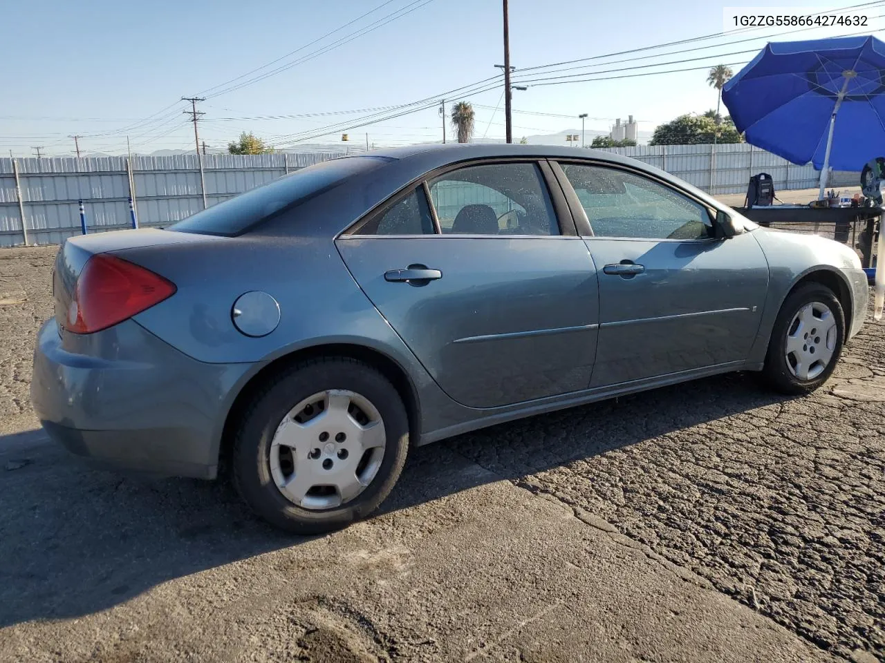 1G2ZG558664274632 2006 Pontiac G6 Se1