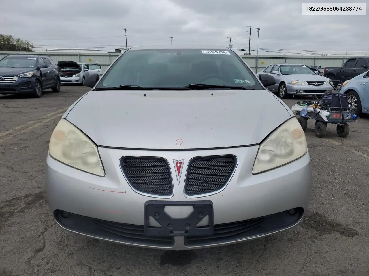 2006 Pontiac G6 Se1 VIN: 1G2ZG558064238774 Lot: 72359764