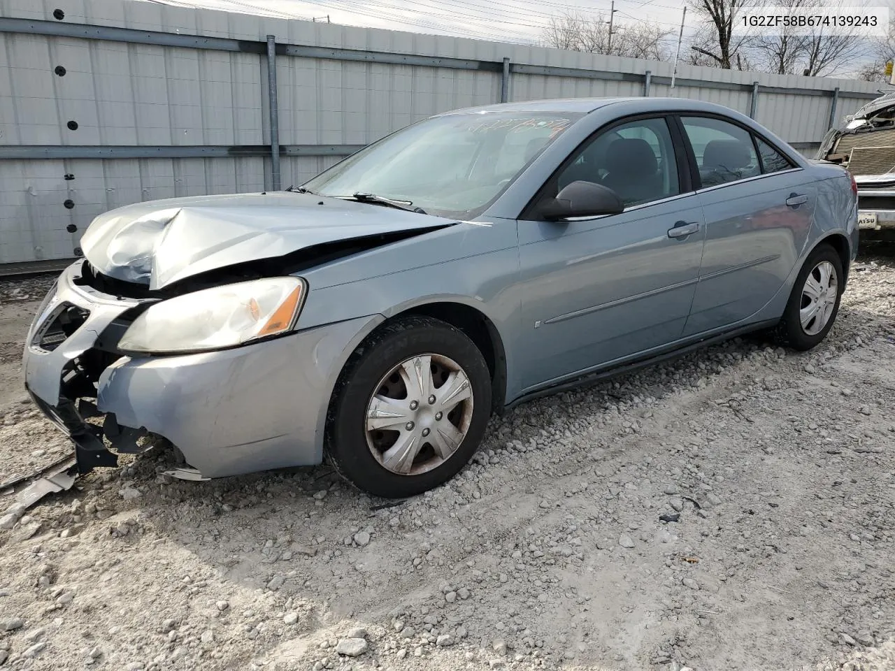 2007 Pontiac G6 Value Leader VIN: 1G2ZF58B674139243 Lot: 42278074