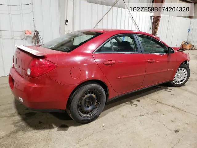 2007 Pontiac G6 Value Leader VIN: 1G2ZF58B674204320 Lot: 43205704