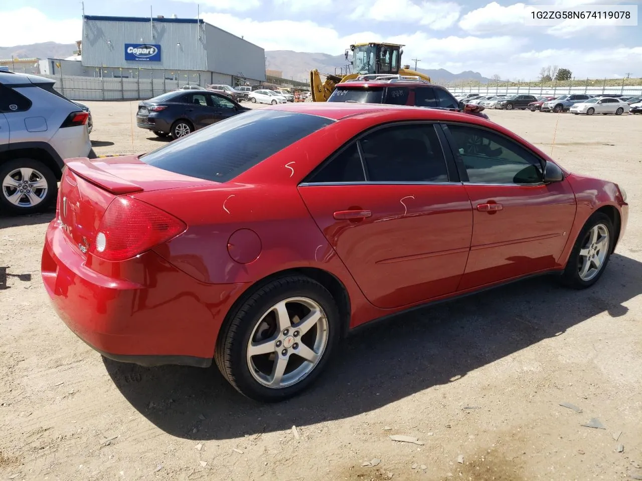 2007 Pontiac G6 Base VIN: 1G2ZG58N674119078 Lot: 50736304