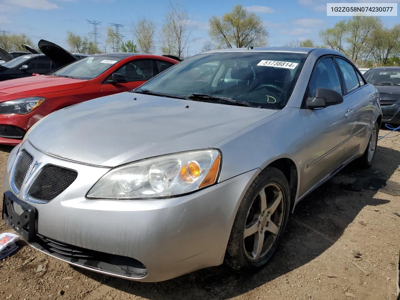 1G2ZG58N074230077 2007 Pontiac G6 Base