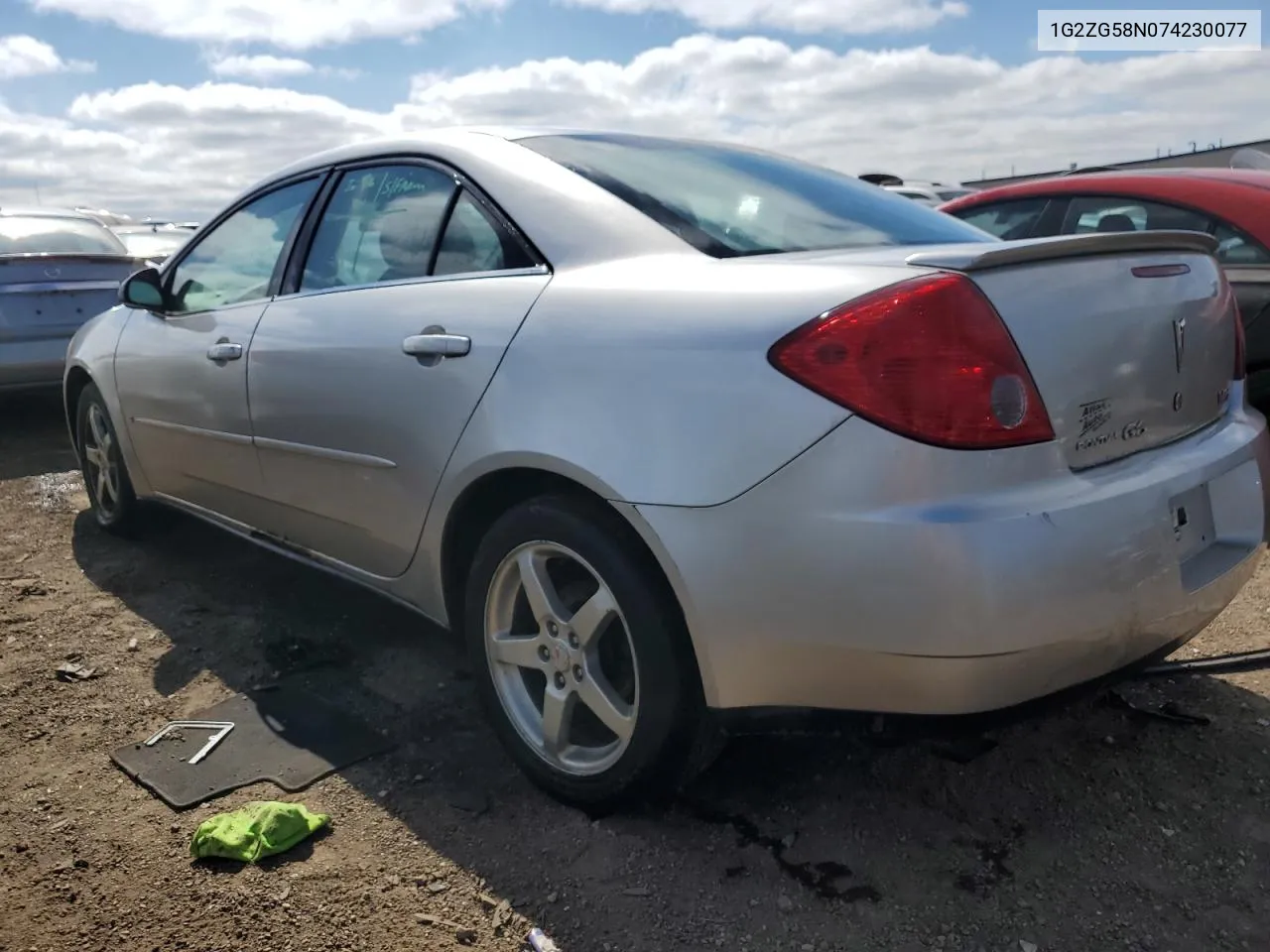 2007 Pontiac G6 Base VIN: 1G2ZG58N074230077 Lot: 51738814