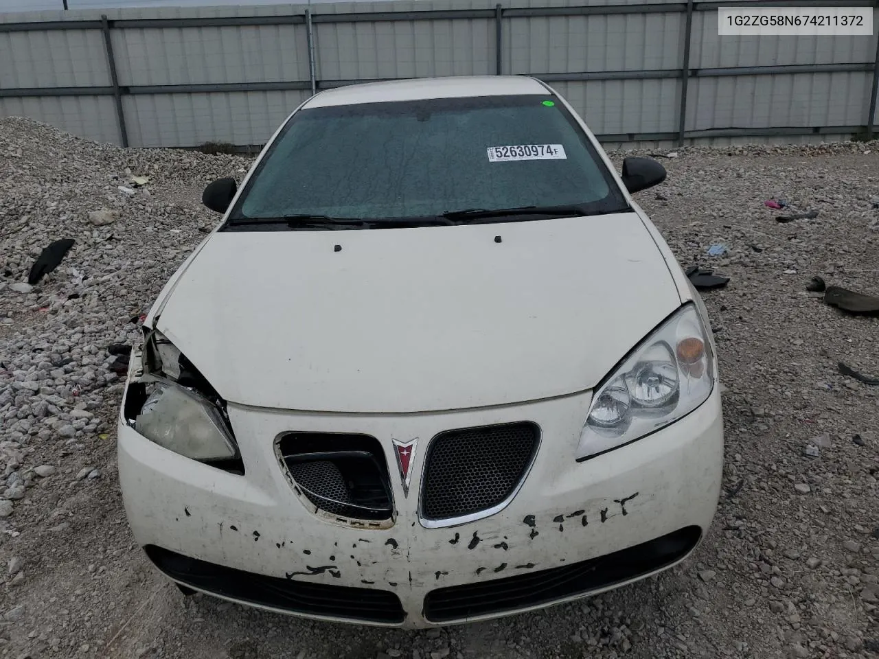 2007 Pontiac G6 Base VIN: 1G2ZG58N674211372 Lot: 52630974