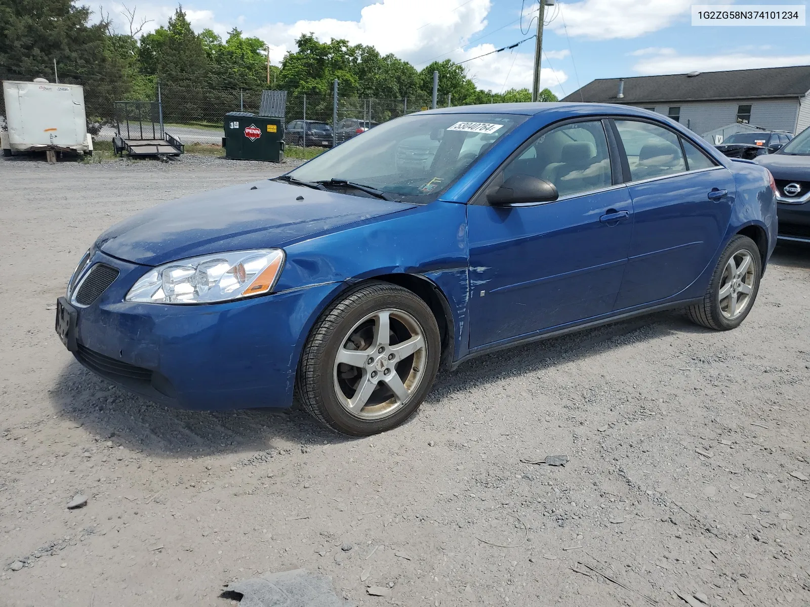 2007 Pontiac G6 Base VIN: 1G2ZG58N374101234 Lot: 53040764