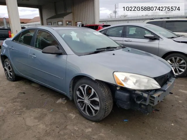 1G2ZG58B074275574 2007 Pontiac G6 Base