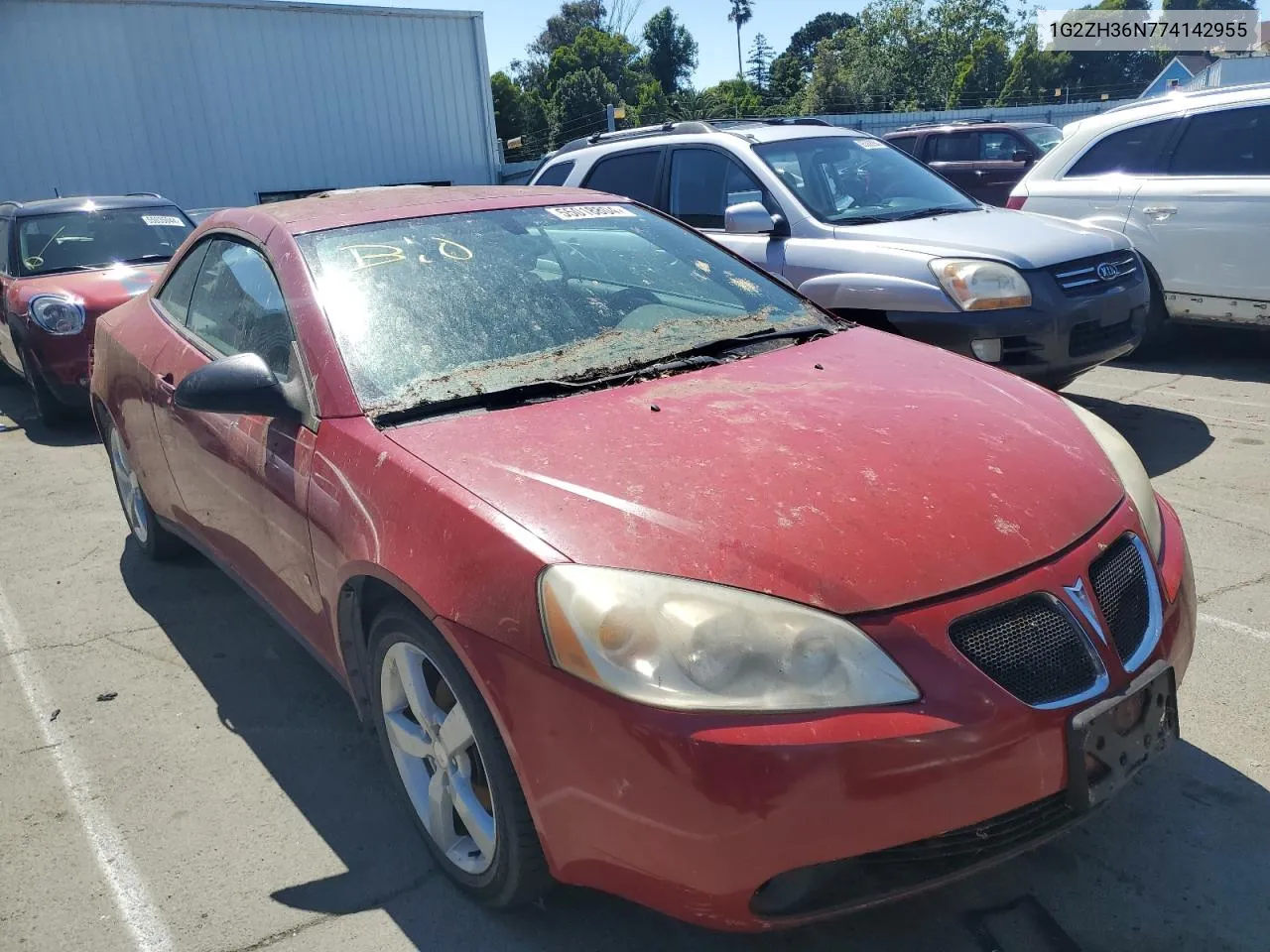 2007 Pontiac G6 Gt VIN: 1G2ZH36N774142955 Lot: 55018804