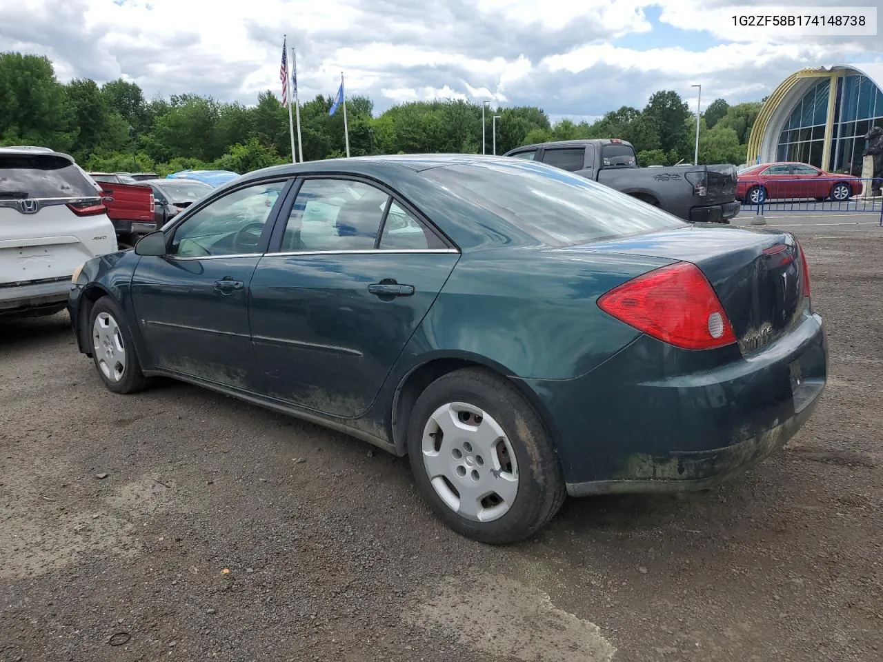 2007 Pontiac G6 Value Leader VIN: 1G2ZF58B174148738 Lot: 57643464