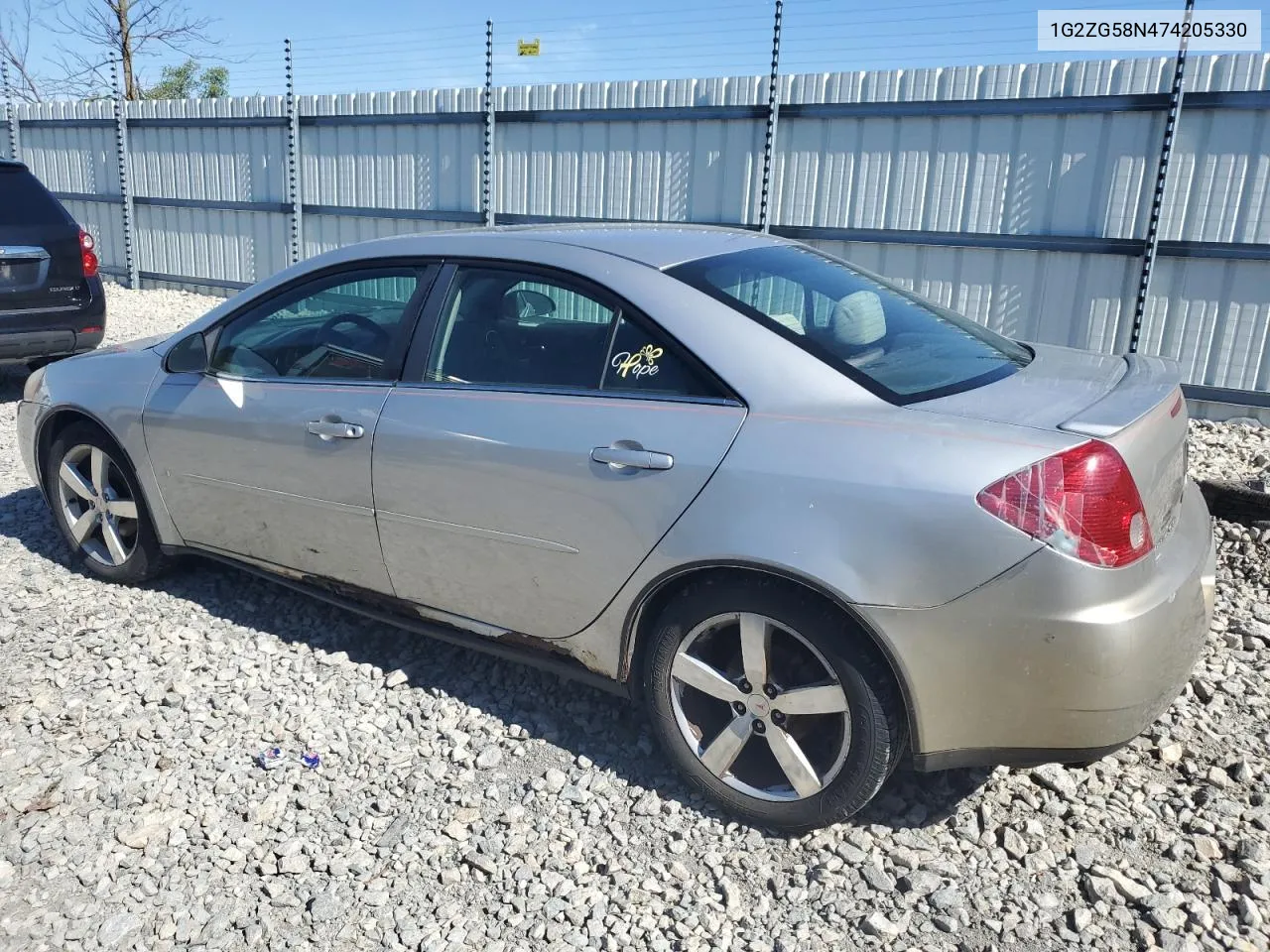 2007 Pontiac G6 Base VIN: 1G2ZG58N474205330 Lot: 58494974