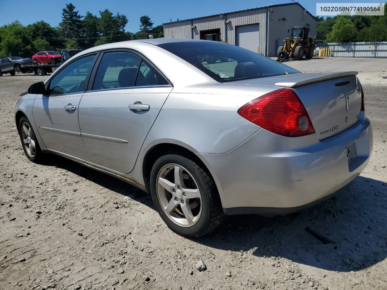 1G2ZG58N774190564 2007 Pontiac G6 Base