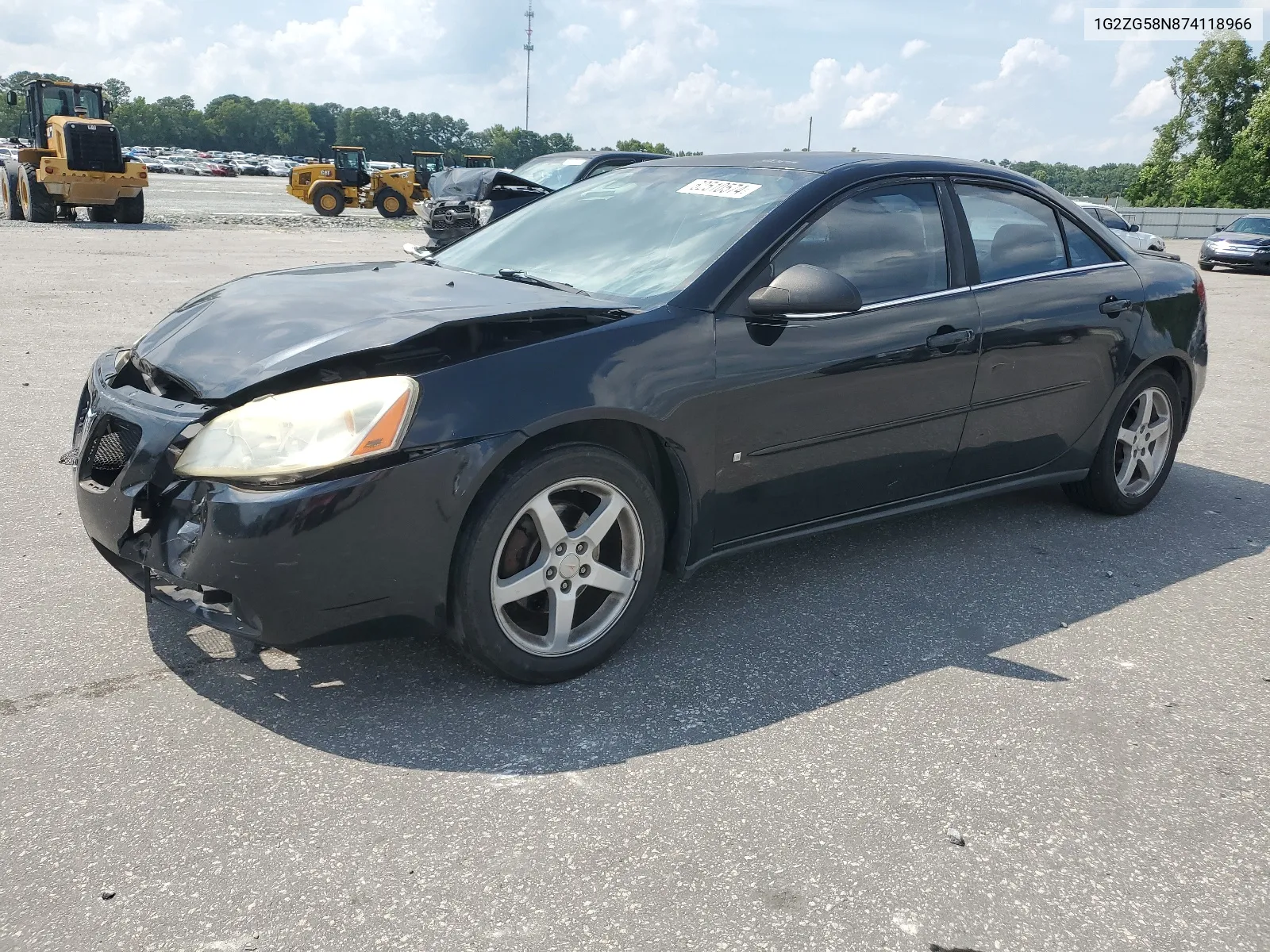 2007 Pontiac G6 Base VIN: 1G2ZG58N874118966 Lot: 62510574