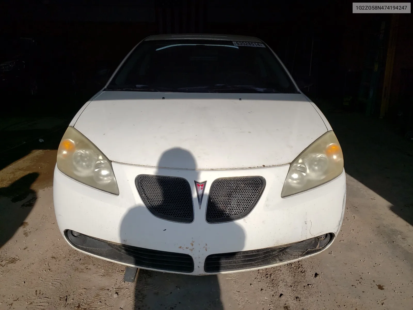 2007 Pontiac G6 Base VIN: 1G2ZG58N474194247 Lot: 63528514