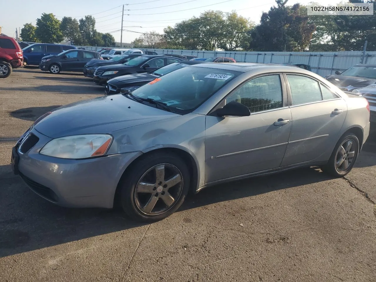 2007 Pontiac G6 Gt VIN: 1G2ZH58N574172156 Lot: 70761924