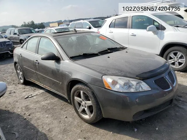 1G2ZG58N574204736 2007 Pontiac G6 Base