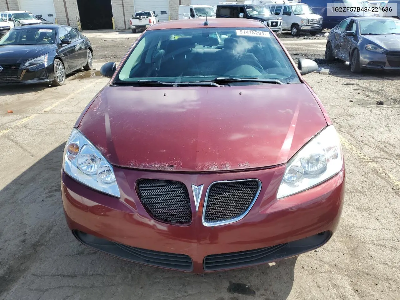 2008 Pontiac G6 Value Leader VIN: 1G2ZF57B484221636 Lot: 51418294