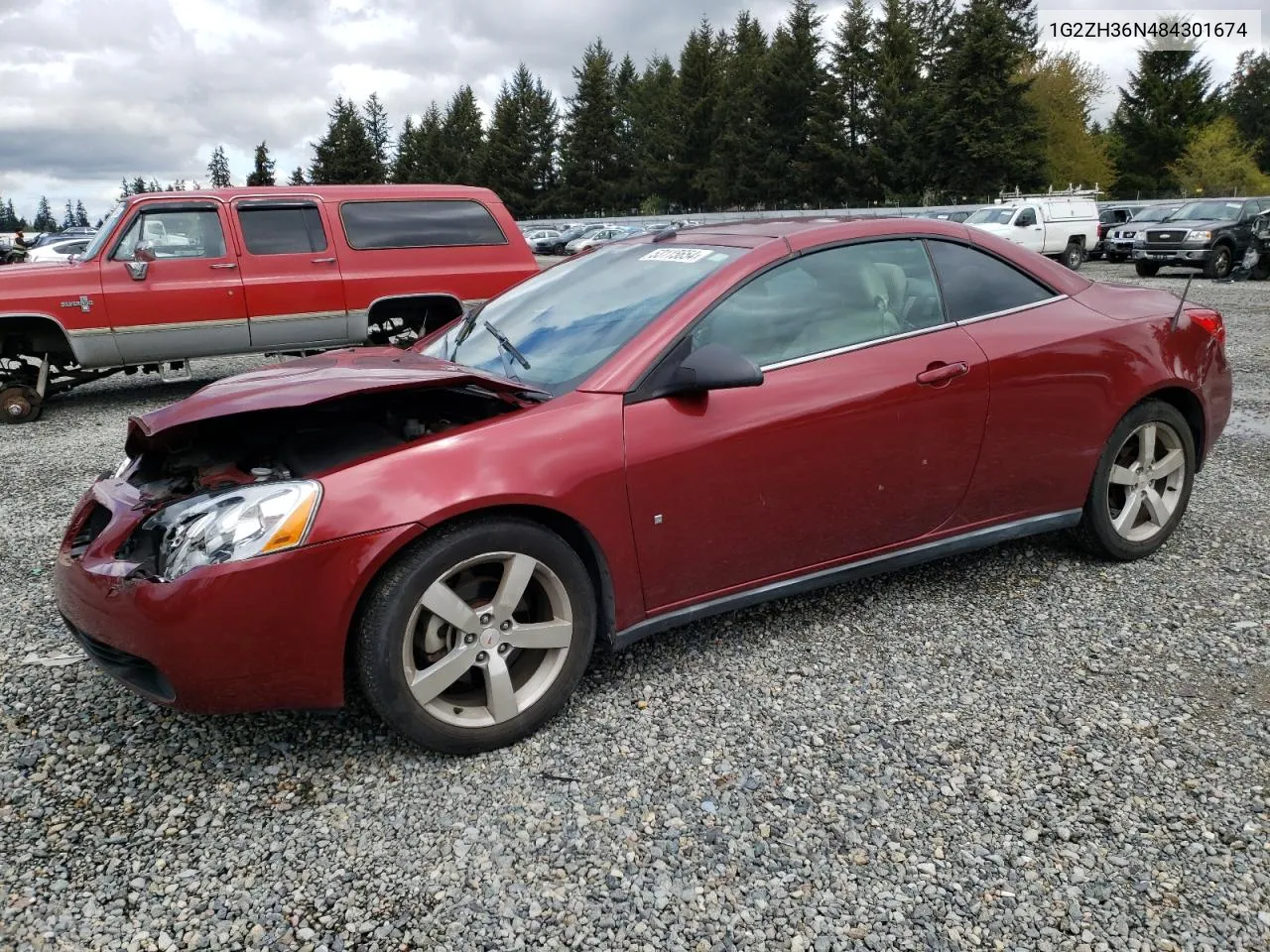 2008 Pontiac G6 Gt VIN: 1G2ZH36N484301674 Lot: 53115654