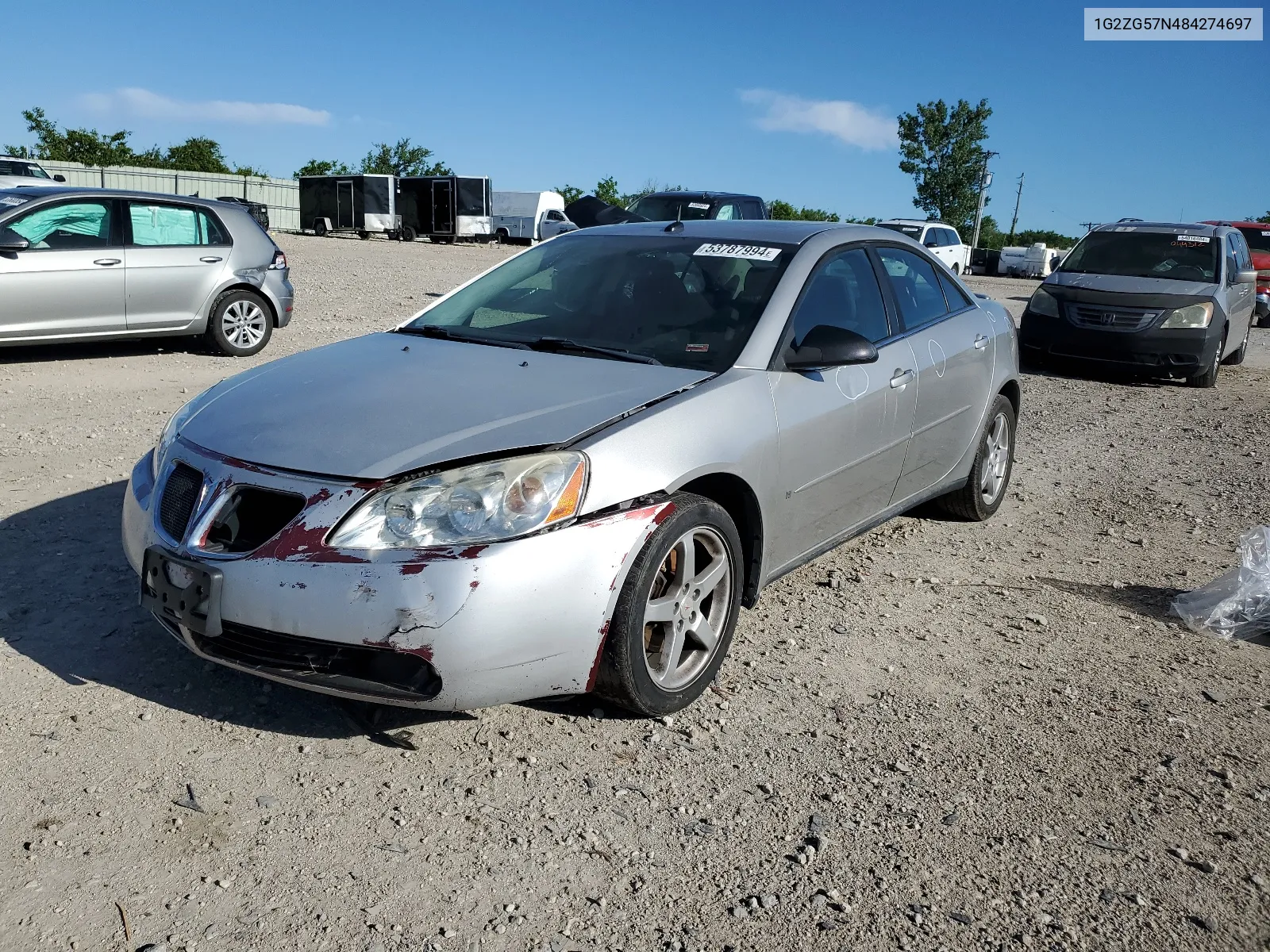 2008 Pontiac G6 Base VIN: 1G2ZG57N484274697 Lot: 53787994