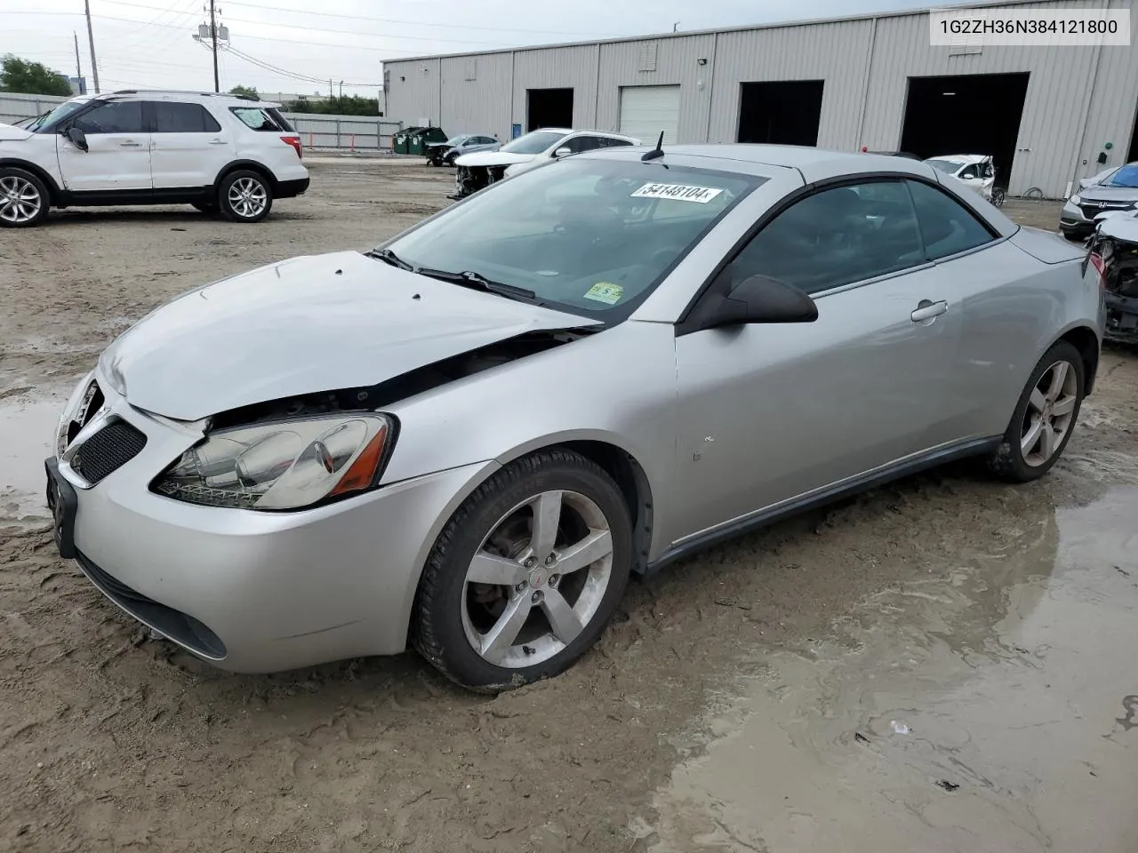 2008 Pontiac G6 Gt VIN: 1G2ZH36N384121800 Lot: 54148104