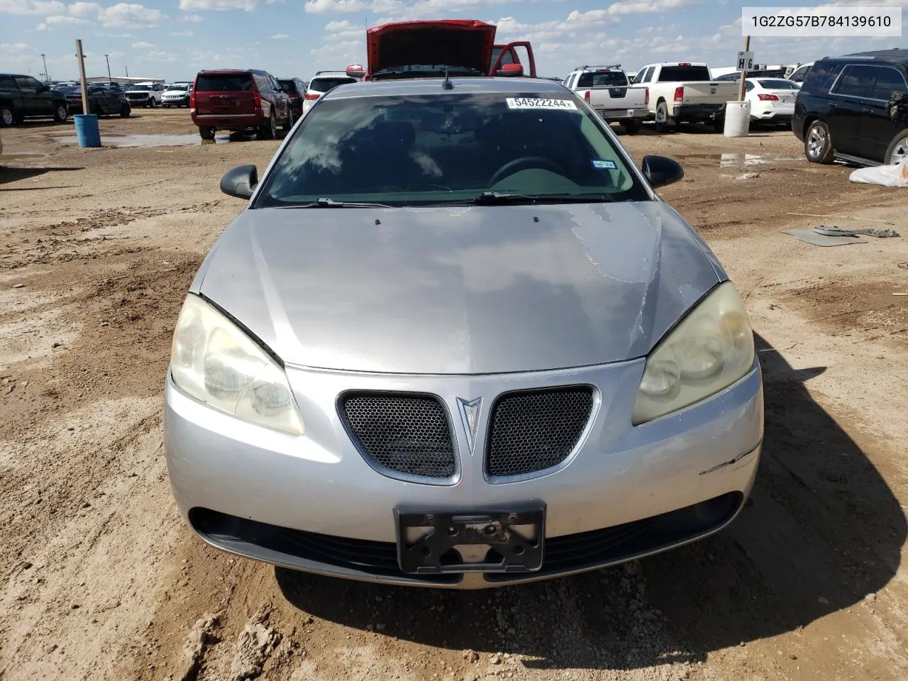 2008 Pontiac G6 Base VIN: 1G2ZG57B784139610 Lot: 54522244